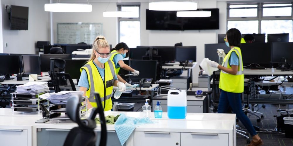 Professional workspace cleaning